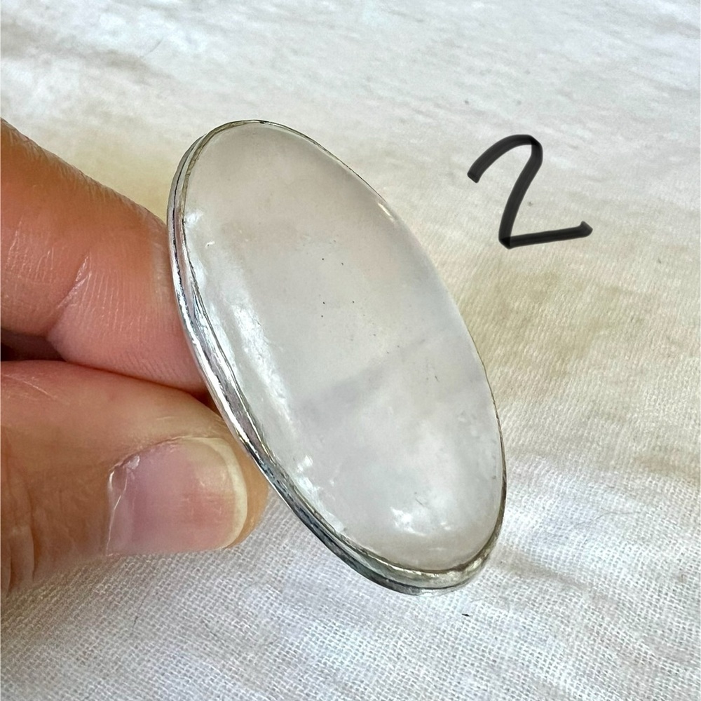 925 Crystal CHARGING Selenite Ring 7.5 - Picture 4 of 12